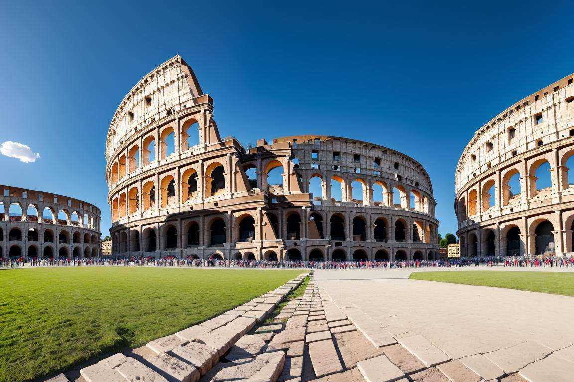 <lora:The Roman Colosseum-000006:0.7>The Roman Colosseum,day, crowd, blue sky,
