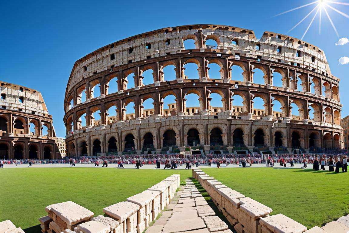 <lora:The Roman Colosseum-000006:1>The Roman Colosseum,day, crowd, blue sky,