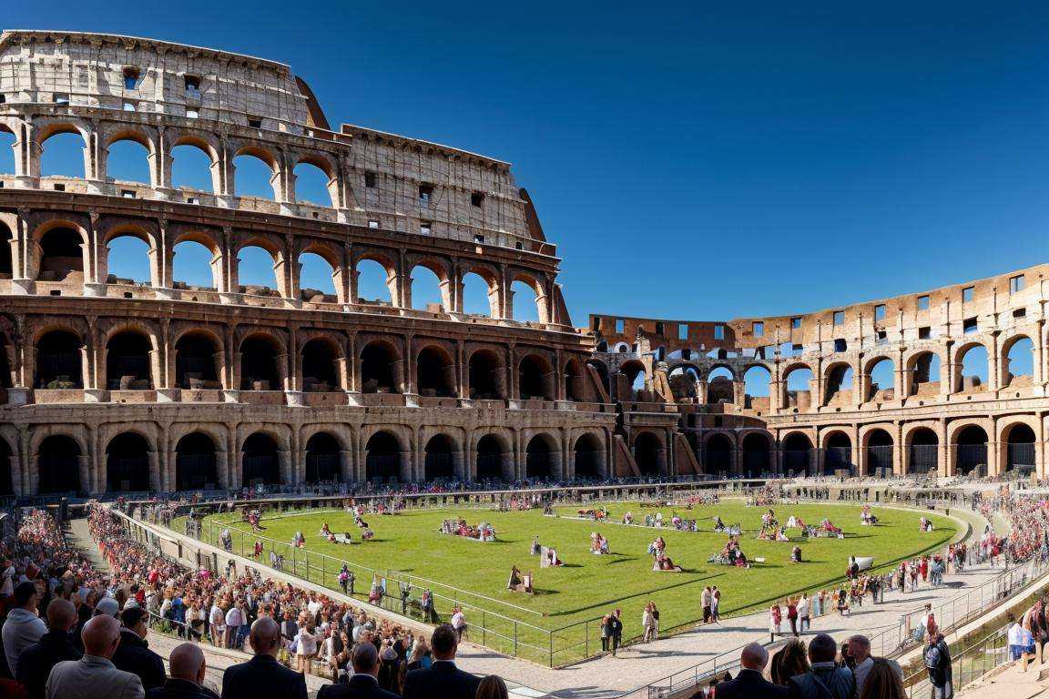 <lora:The Roman Colosseum-000006:0.3>The Roman Colosseum,day, crowd, blue sky, <lora:add_detail:1>