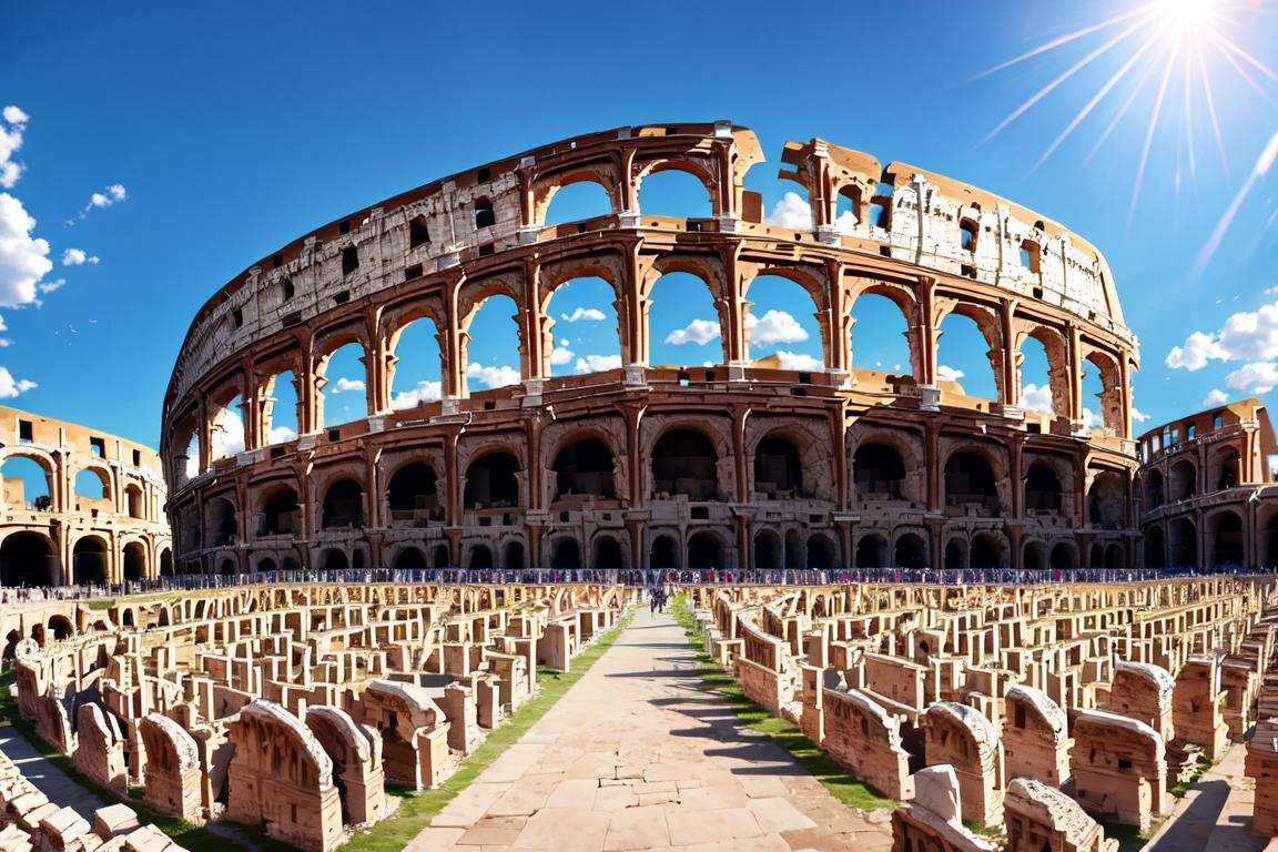 <lora:The Roman Colosseum-000006:1>The Roman Colosseum,day, crowd, blue sky, <lora:add_detail:1>