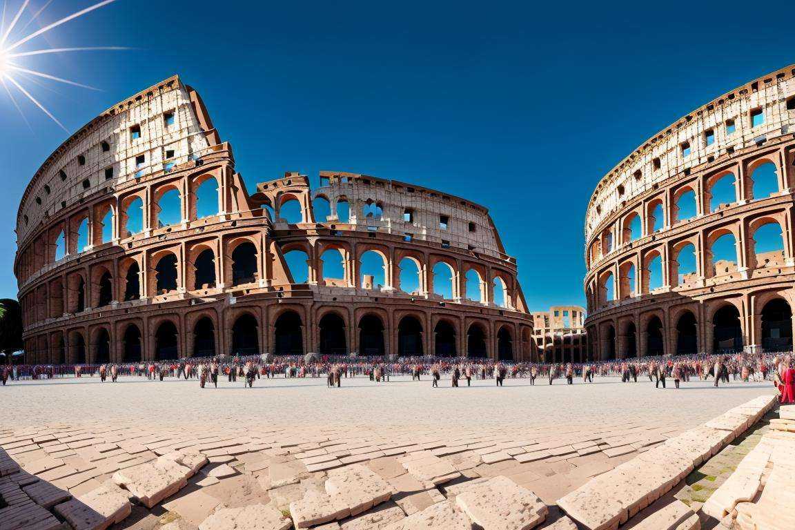 <lora:The Roman Colosseum-000006:1>The Roman Colosseum,day, crowd, blue sky, <lora:add_detail:1>