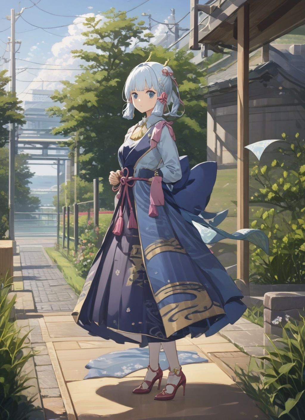 (masterpiece, best quality:1.2),  <lora:kamisatoayaka2:1>  kamisatoayaka,  
