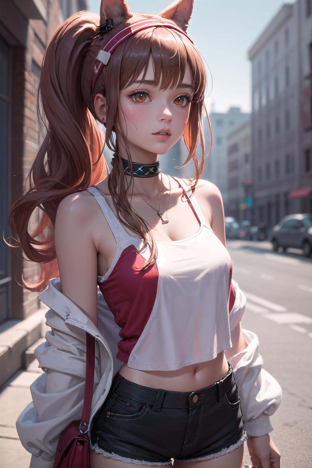1girl,  solo,  high ponytail on Tensor.Art