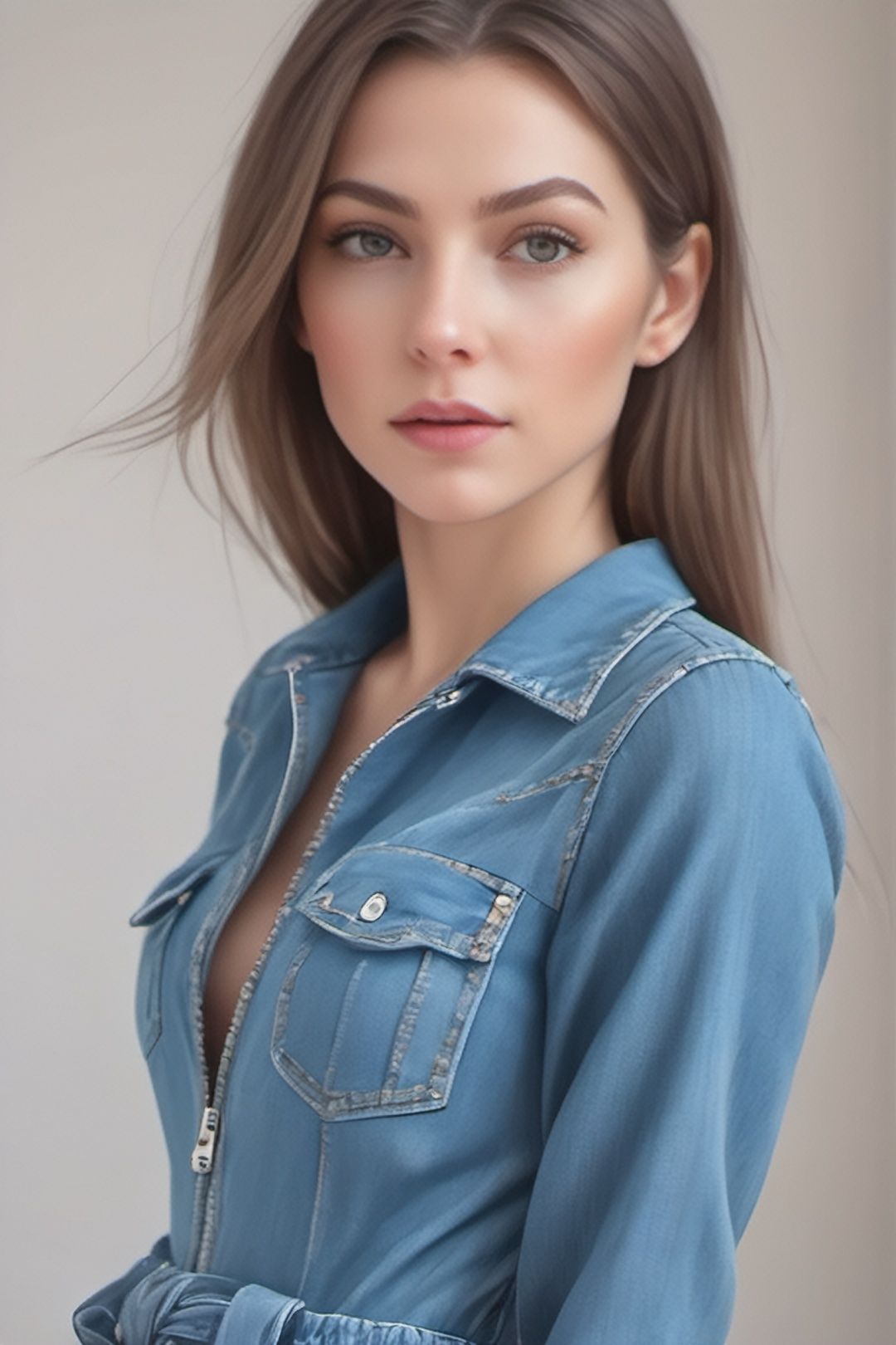  best quality ,photorealistic, photography, highly detailed,
Denim jumpsuit, zgirl,