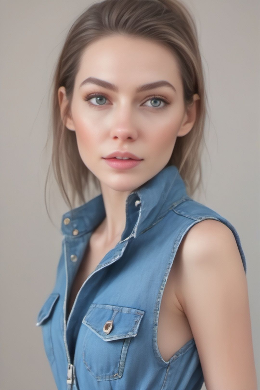  best quality ,photorealistic, photography, highly detailed,
Denim jumpsuit, zgirl,