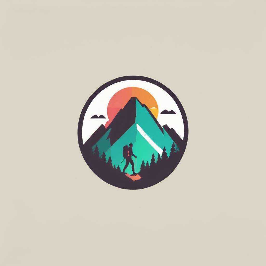 logo,Logo of mountain, hike, modern, colorful,),LogoRedAF,<lora:LogoRedmondV2-Logo-LogoRedmAF:1>