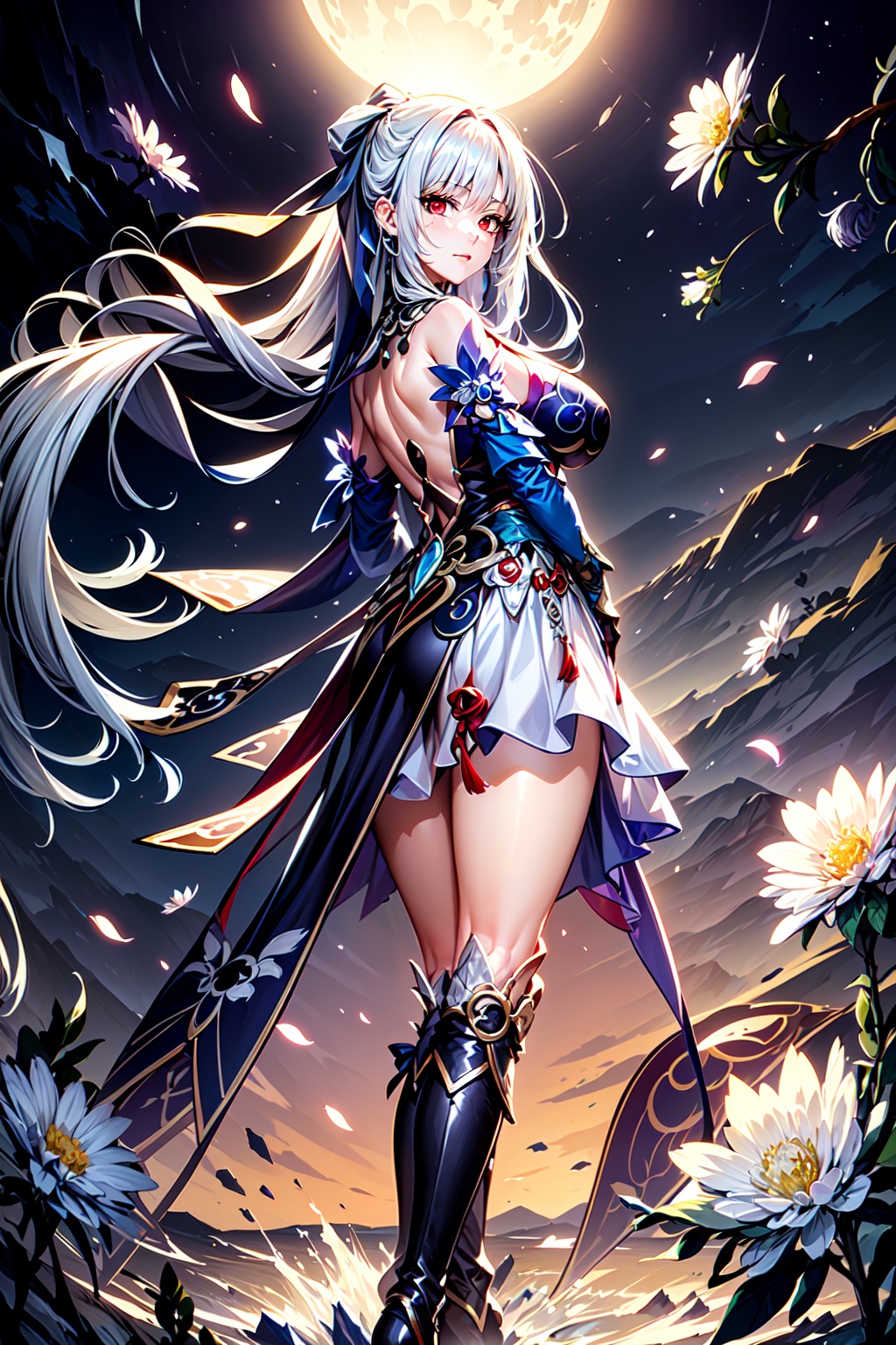 1girl,  moon,  solo on Tensor.Art