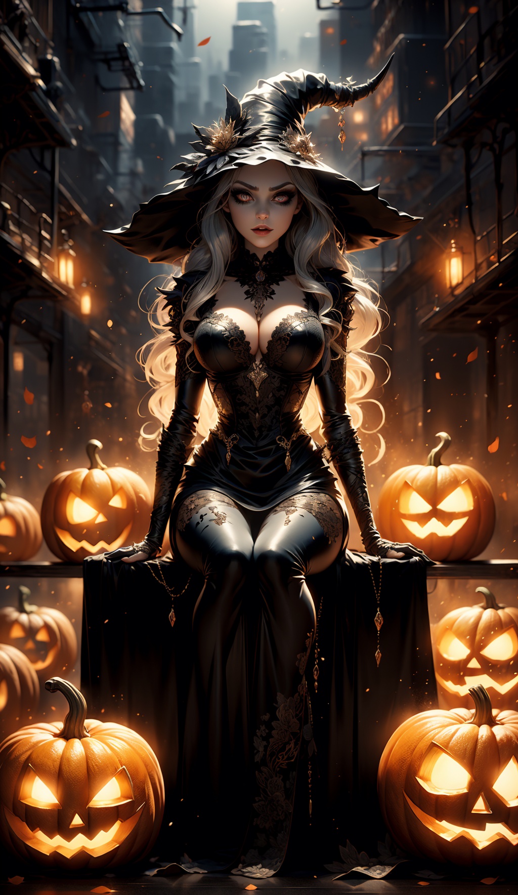 solo,  black witch,  black witch hat on Tensor.Art