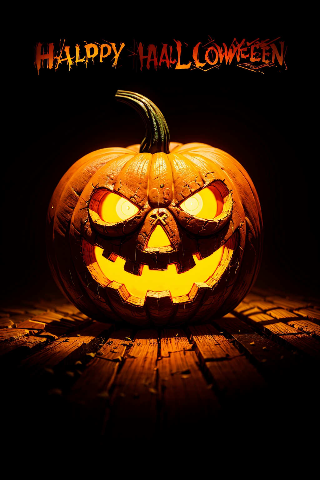 jack-o'-lantern,  orange theme,  dark on Tensor.Art