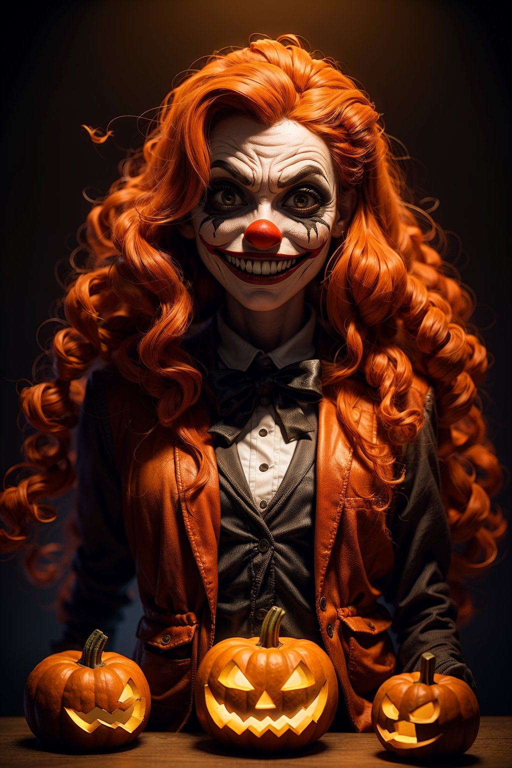 jack-o'-lantern,  clown,  pumpkin on Tensor.Art