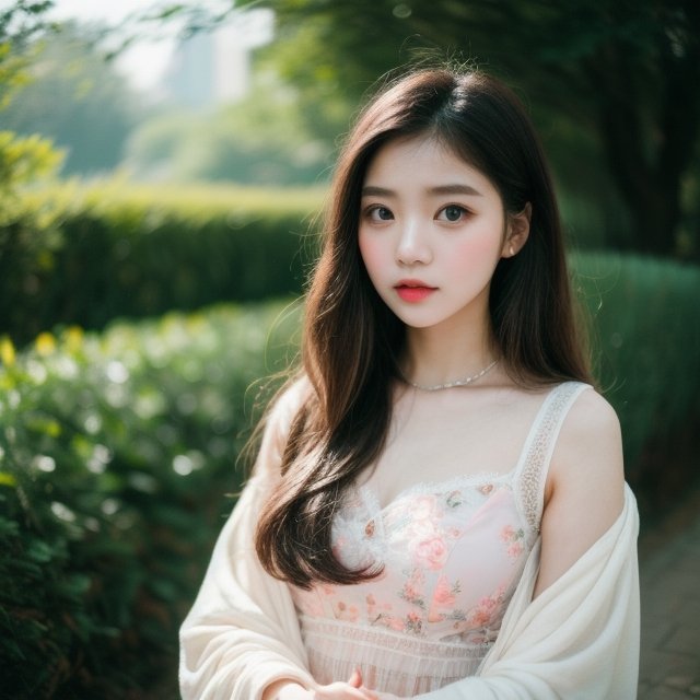 1girl,  Floral motifs,  luminous skin on Tensor.Art