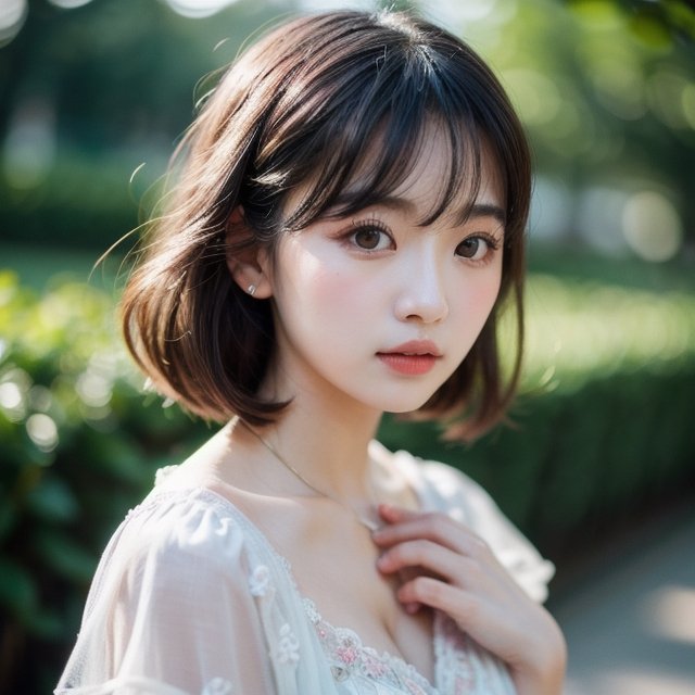 1girl,  Floral motifs,  luminous skin on Tensor.Art