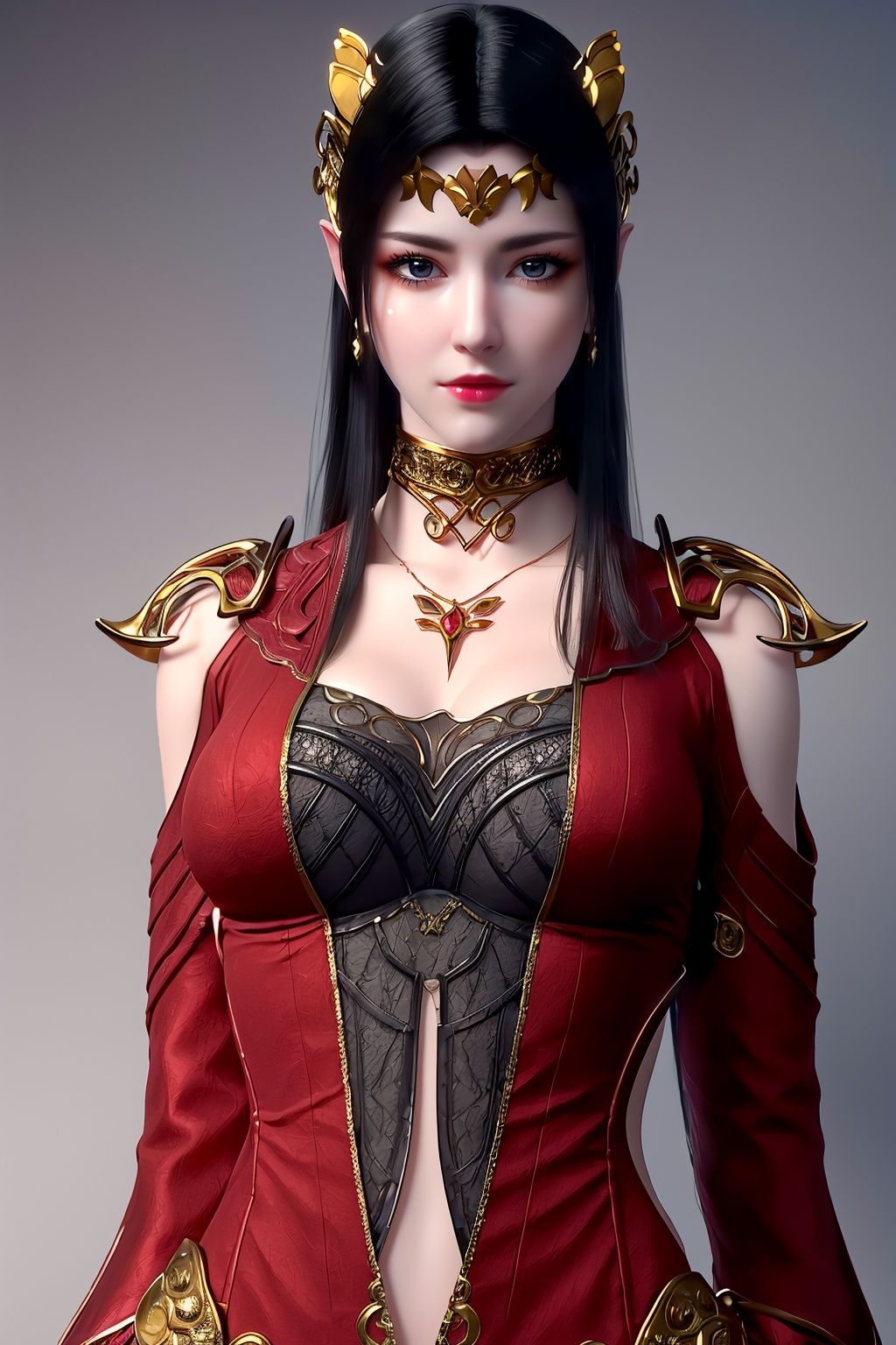  (8k, RAW photo, masterpiece:1.2),solo,(super realistic, photo-realistic:1.3), ultra-detailed, extremely detailed cg 8k wallpaper,hatching (texture),skin gloss,light persona,(crystalstexture skin:1.2), (extremely delicate and beautiful),1girl,bare shoulders,halterneck, chinese clothes, black_dress,,looking_at_viewer,( pov:1.2),arms behind back,(full shot), (breasts,medium_breasts),looking_at_viewer ,yf-hd, mds-hd