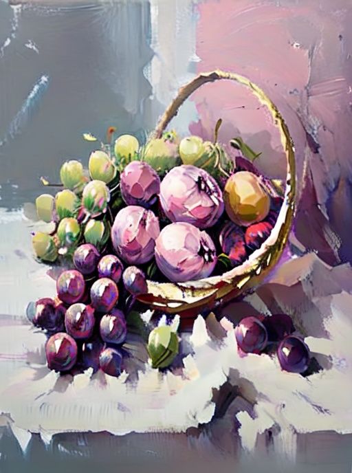 masterpiece,best quality,A basket of grapes,lksecai,,<lora:lksecaiV2:0.9>
