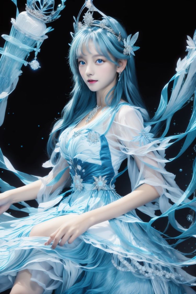 清幽冰蓝美人 by 倒计时 on Tensor.Art