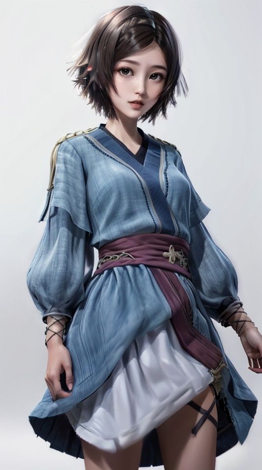 A girl,Short hair,White background,,<lora:b1a72a64e3e9db84b2f75d4158d306c186097a5f5dfff9aabb6f829b14ec0891:0.7>