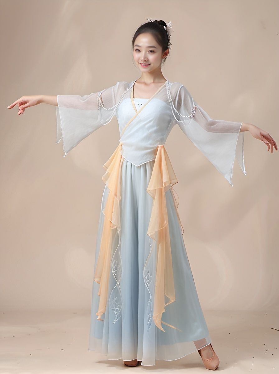  best quality,highly detailed,dancing ,
dancedress, smile ,full body,headwear, see_through, Palace , indoor,Chinese architecture, dancedress