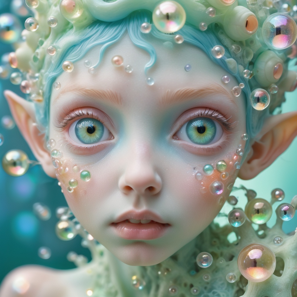 beautiful sweet cute cosmic horror,  organic fairy,  detailed face on Tensor.Art
