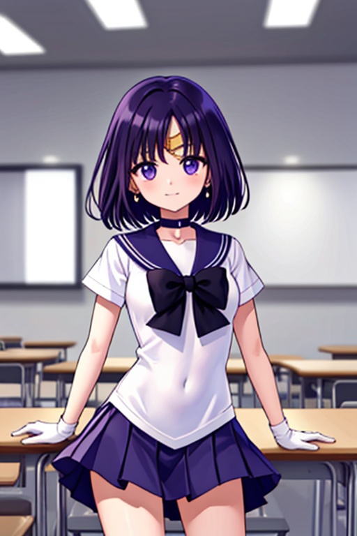 a 6-year-old Japanese girl,  ,  Generate a high-quality image of a 6-year-old Japanese schoolgirl in a classroom setting o...