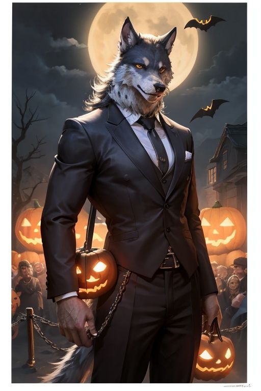 absurdres,absurdres,realistic,full_shot,<lora:werewolf:0.5>,werewolf,Halloween