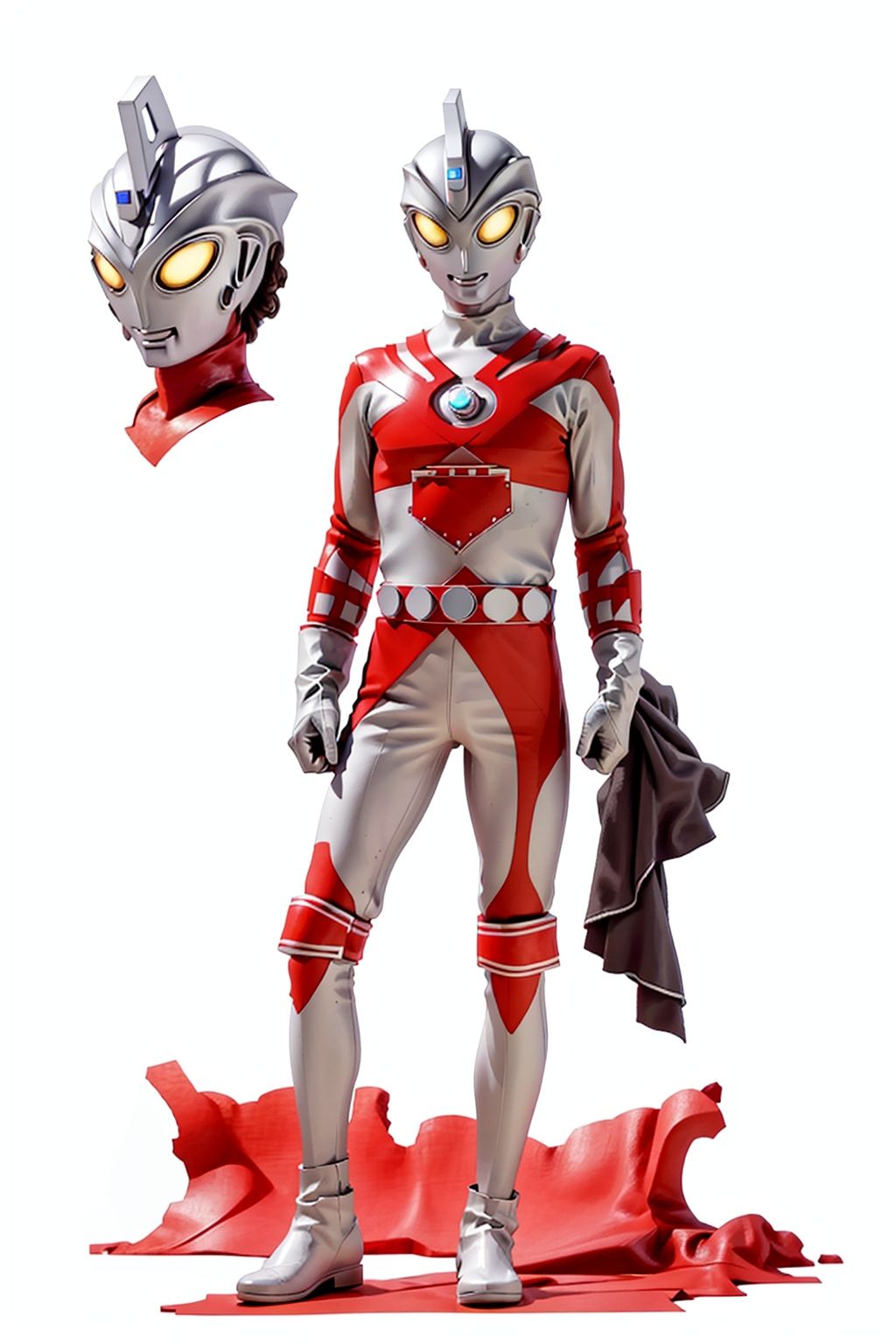  mecha,belt,white bodysuit,white gloves,legwear,gloves,boots,logo,cover,mask,plugsuit,gem,bodysuit,red pattern on body,white tight-fitting,white footwear,helmet,leather suit,ultraman,latex,(masterpiece:1.3), (the best quality:1.2), (super fine illustrations:1.2), (Masterpiece), high quality, high detail, ((white background:1.2)), looking at viewer, (SOLO:1.4), outline, , simple background