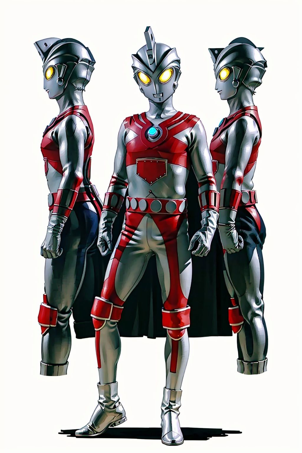 mecha,belt,white bodysuit,white gloves,legwear,gloves,boots,logo,cover,mask,plugsuit,gem,bodysuit,red pattern on body,white tight-fitting,white footwear,helmet,leather suit,ultraman,latex,(masterpiece:1.3), (the best quality:1.2), (super fine illustrations:1.2), (Masterpiece), high quality, high detail, ((white background:1.2)), looking at viewer, (SOLO:1.4), outline, , simple background