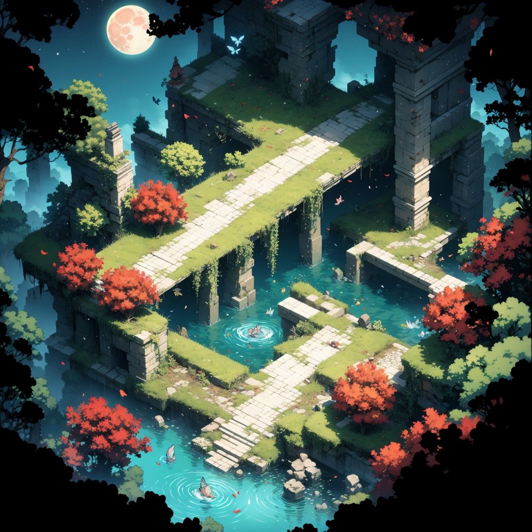 <lora:yltyxsj:1>yltyxcj, scenery, no humans, ruins, water, blue theme, stairs, tree, nature, forest, bridge, column, crystal,  glowing, cave, rock, stone, light particles,The red moon shines on the red scenery, with trees and shrubs in the foreground, and a small stream in the middle, bare trees, blood, camellia, clouds, cloudy sky, new moon, flowers, full moon, moon, moonlight, night, night sky, red flowers, red moon, red rose, red sky, red theme, rose, rose petals, sky, spider lily, spot color, star (sky), sun, thorns, trees.......... luxurious, aesthetically pleasing, , glowing, , super realistic, people inside the bottles, exquisite landscape background, with butterflies, fireflies, , soft light. The water below is sparkling. Faramita flower, water spray, , Official art, unit 8 k wallpaper, ultra detailed, beautiful and aesthetic, masterpiece, best quality, extremely detailed, dynamic angle, paper skin, radius, iuminosity, cowboyshot, the most beautiful form of Chaos, elegant, a brutalist designed, visual colors, romanticism, by James Jean, roby dwi antono, cross tran, francis bacon, Michael mraz, Adrian ghenie, Petra cortright, Gerhard richter, ,ghostdom,bj_Alice,Game icon body,Colorful portraits,science fiction,jianzhi,FUJI,cloud,architecture,nagi,fox,kawaiitech,night,moonriver,backlight,Booscapes,flower