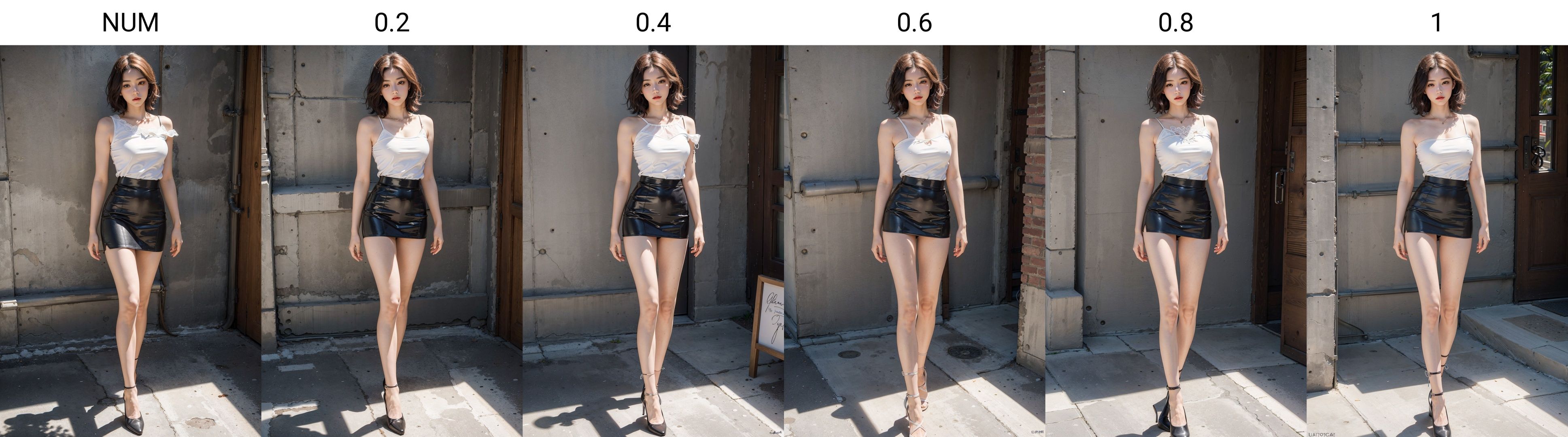 <lora:qstj:NUM>realistic，Masterpiece，ultrahighres,(photorealistic:1.4),the Perfect Face，full body,（Long legs），Sexy young woman，fantasy，16K,Shoulder length short hair，leather skirt，Half drag clothes