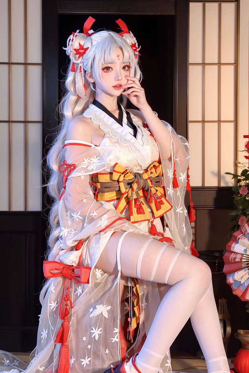 (,japanese_clothes),<lora:Shiranui:1>,ulzzang-6500-v1.1,(raw photo:1.2),((photorealistic:1.4))best quality ,masterpiece, illustration, an extremely delicate and beautiful, extremely detailed ,CG ,unity ,8k wallpaper, Amazing, finely detail, masterpiece,best quality,official art,extremely detailed CG unity 8k wallpaper,absurdres, incredibly absurdres, huge filesize, ultra-detailed, highres, extremely detailed,beautiful detailed girl, extremely detailed eyes and face, beautiful detailed eyes,light on face,cinematic lighting,1girl,see-through,looking at viewer,outdoors