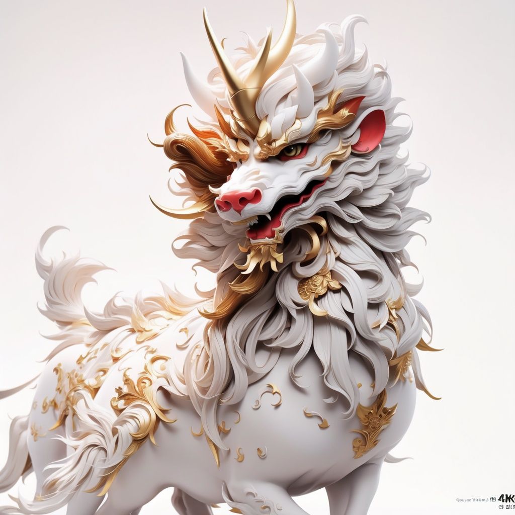 (best quality,4k,8k,highres,masterpiece:1.2),extreme detailed,qilin,white body,white fur,<lora:qilin:1>,<lora:chibi-v1:1>,