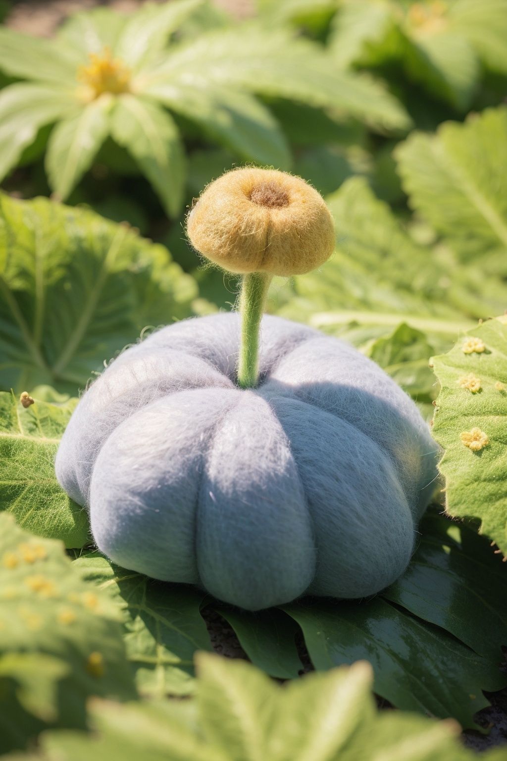 jellyfish,best quality,highly detailed,flower,grass,lovely,(solo:1.1),<lora:yangmaozhan_20231007230852-000014:0.7>,wool felt texture,