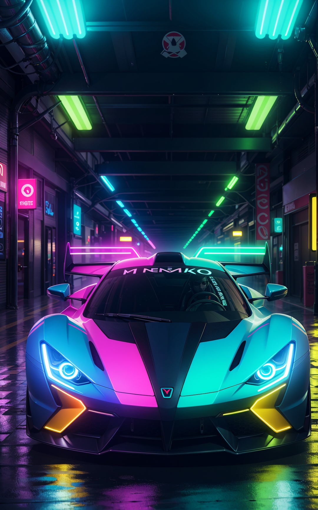 (digital artwork),  EV Super car,  wide body kit on Tensor.Art