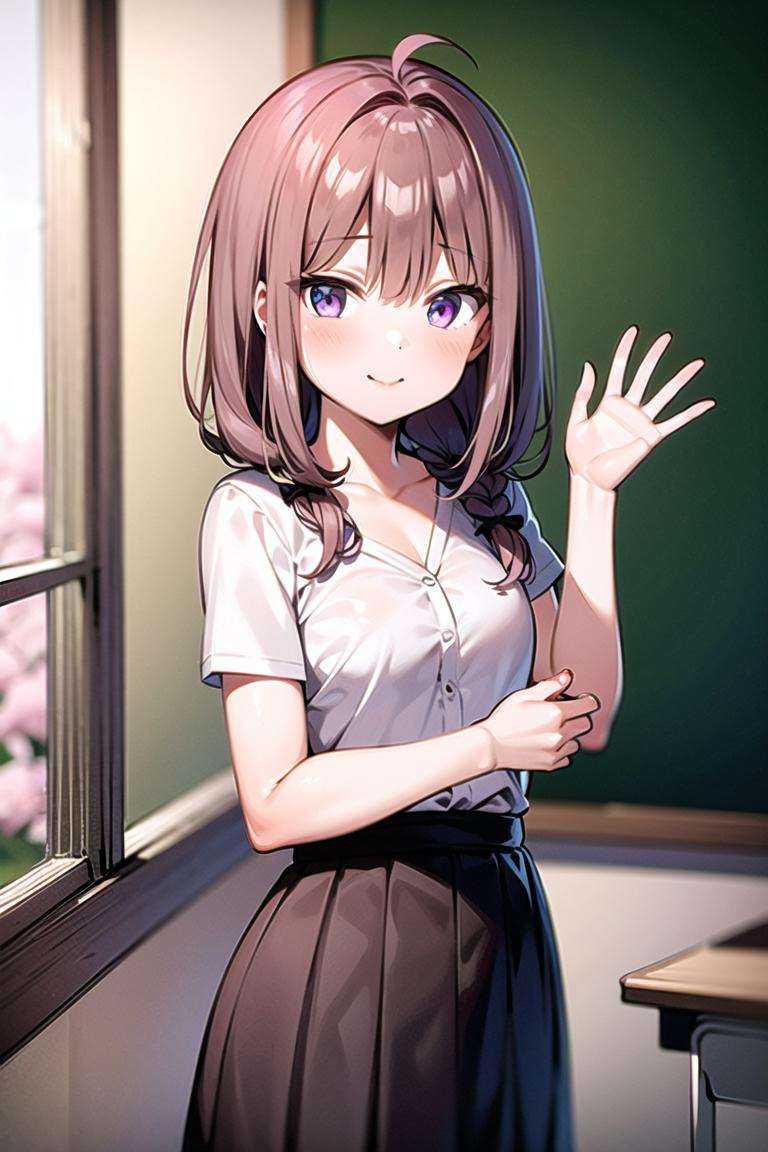 Tsube Hana,  1girl,  side braid on Tensor.Art