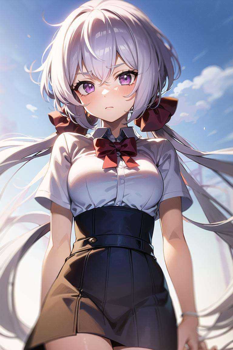 1girl,  white hair,  light purple hair on Tensor.Art