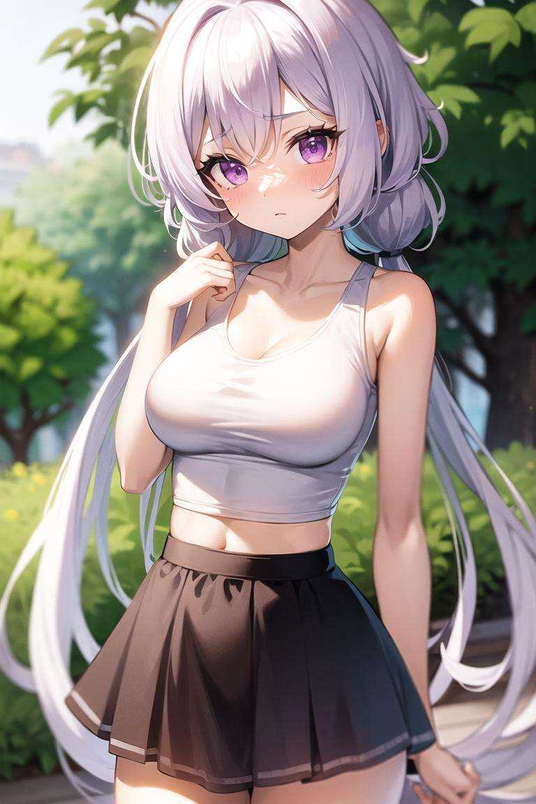 1girl,  white hair,  light purple hair on Tensor.Art