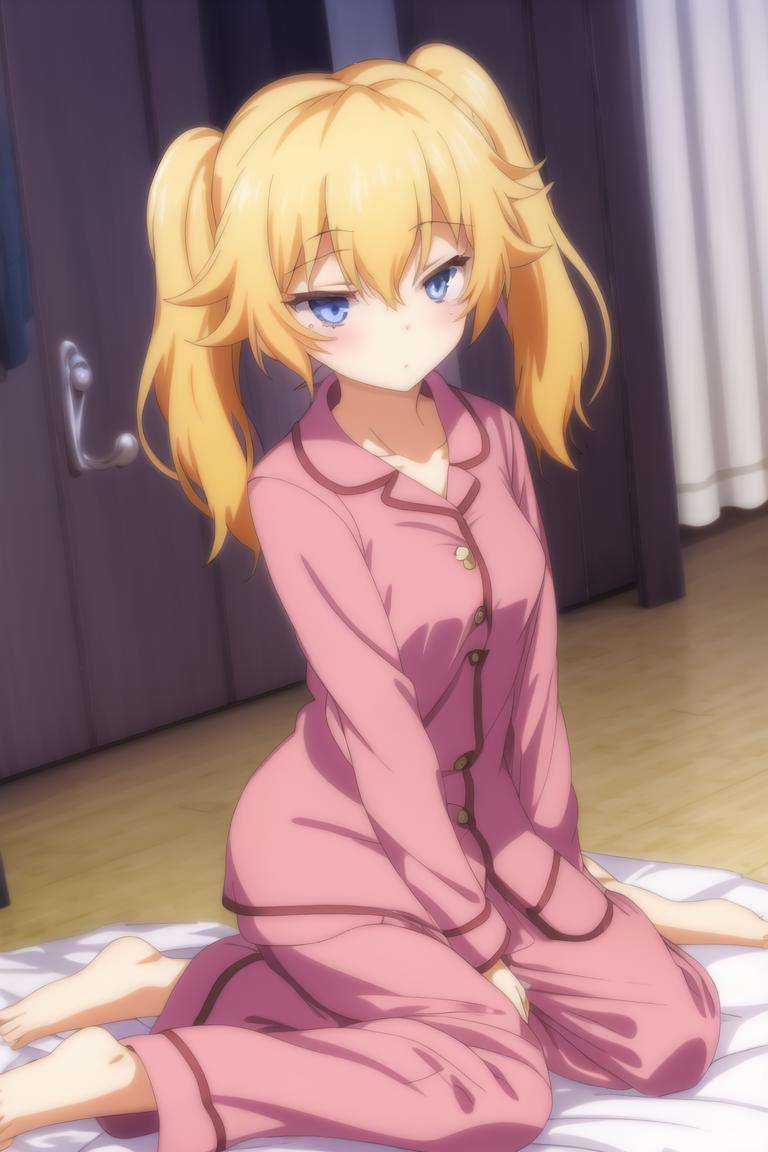 1girl,  blonde hair,  twintails on Tensor.Art