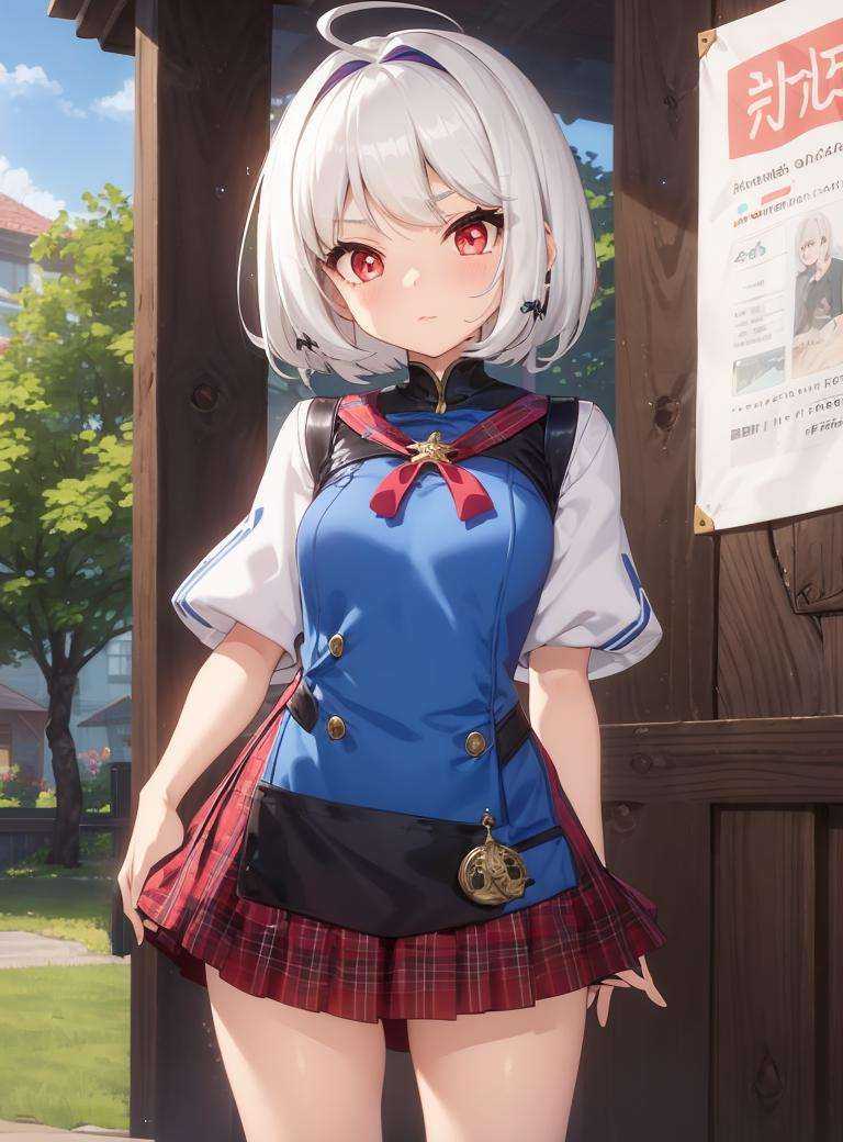 1girl,  white hair,  short hair on Tensor.Art