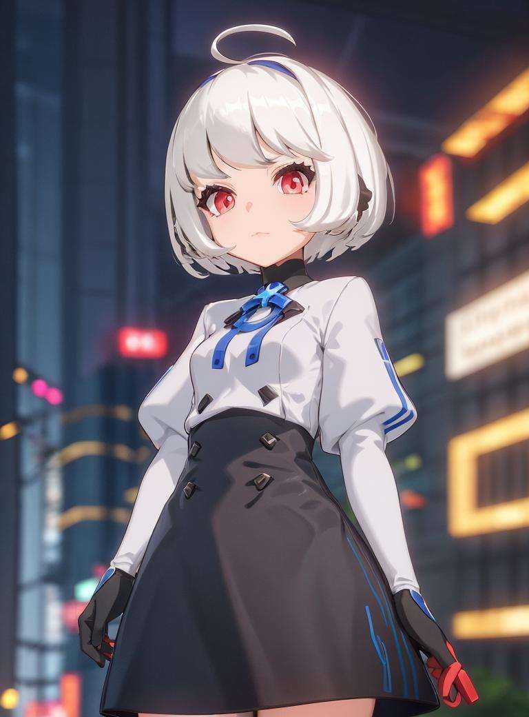 1girl,  white hair,  short hair on Tensor.Art