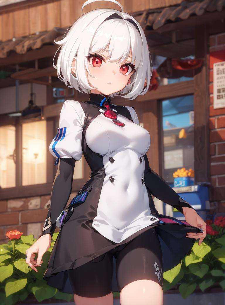 1girl,  white hair,  short hair on Tensor.Art