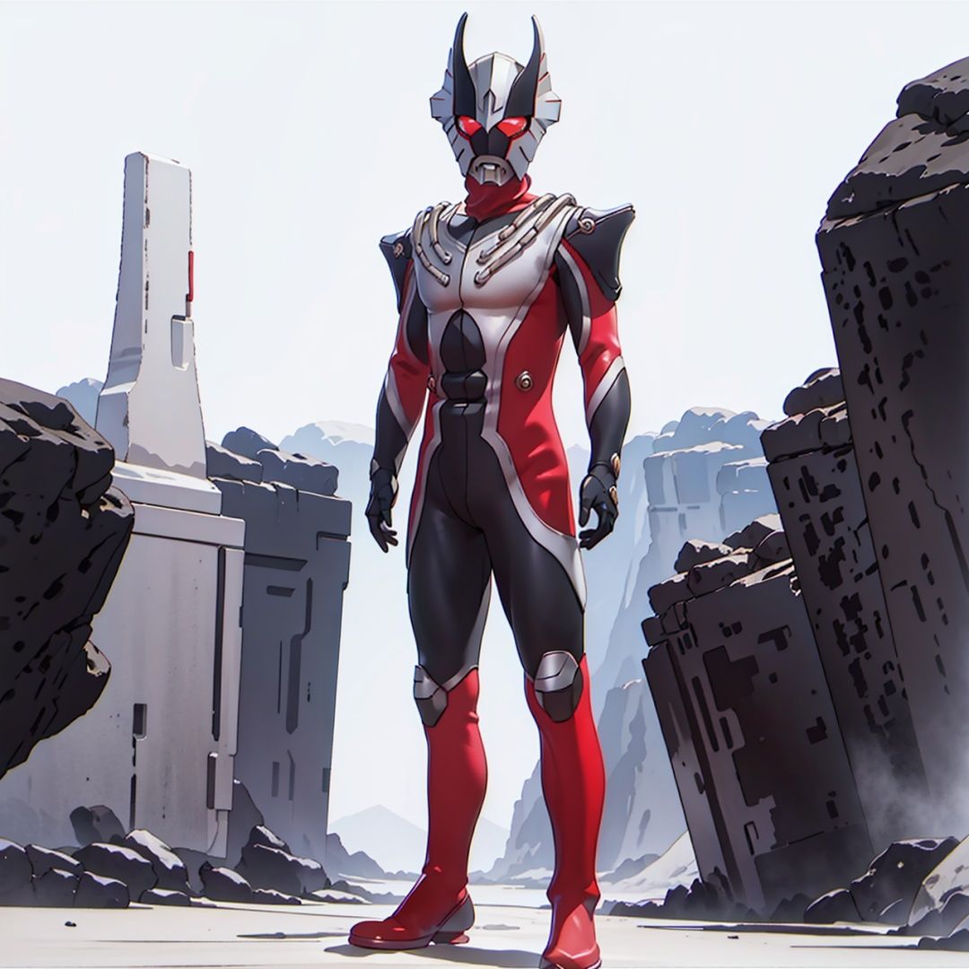  (masterpiece:1.3), (the best quality:1.2), (super fine illustrations:1.2), (Masterpiece), high quality, high detail,((white background:1.2)), looking at viewer, (SOLO:1.4),outline,,simple background,breastplate, pauldrons, shoulder armor, armor,armor,helmet,red footwear,red tight-fitting,silver pattern on body,black pattern on body,bodysuit,gem,plugsuit,mask,cover,logo,boots,gloves,red legwear,black gloves,red bodysuit,leather suit,latex,