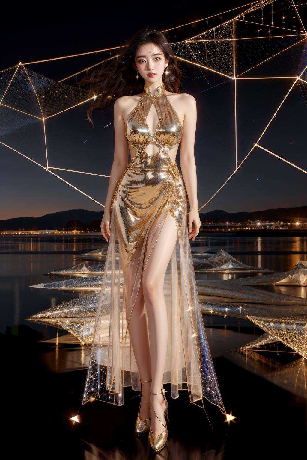 1girl, constellation,, full body, <lora:constellation:1>