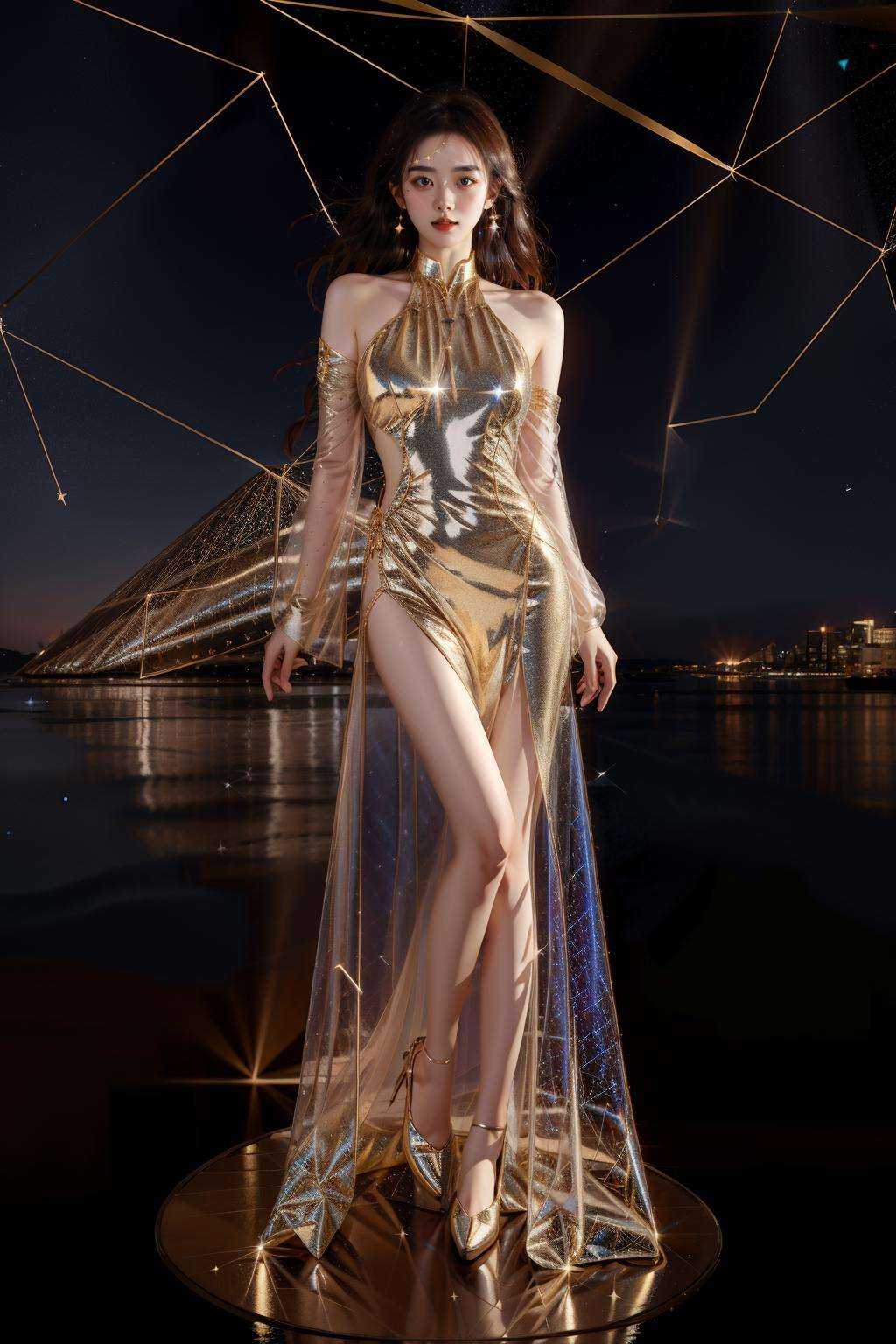 1girl, constellation,, full body, <lora:constellation:1>