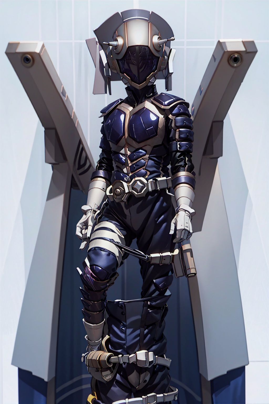  (masterpiece:1.3), (the best quality:1.2), (super fine illustrations:1.2), (Masterpiece), high quality, high detail,((white background:1.2)), looking at viewer, (SOLO:1.4),outline,,simple background,full armor, boots, gauntlets,helmet,mask,cover,gauntlets,shoulder armor,armor,breastplate,robot,mecha, white gloves
