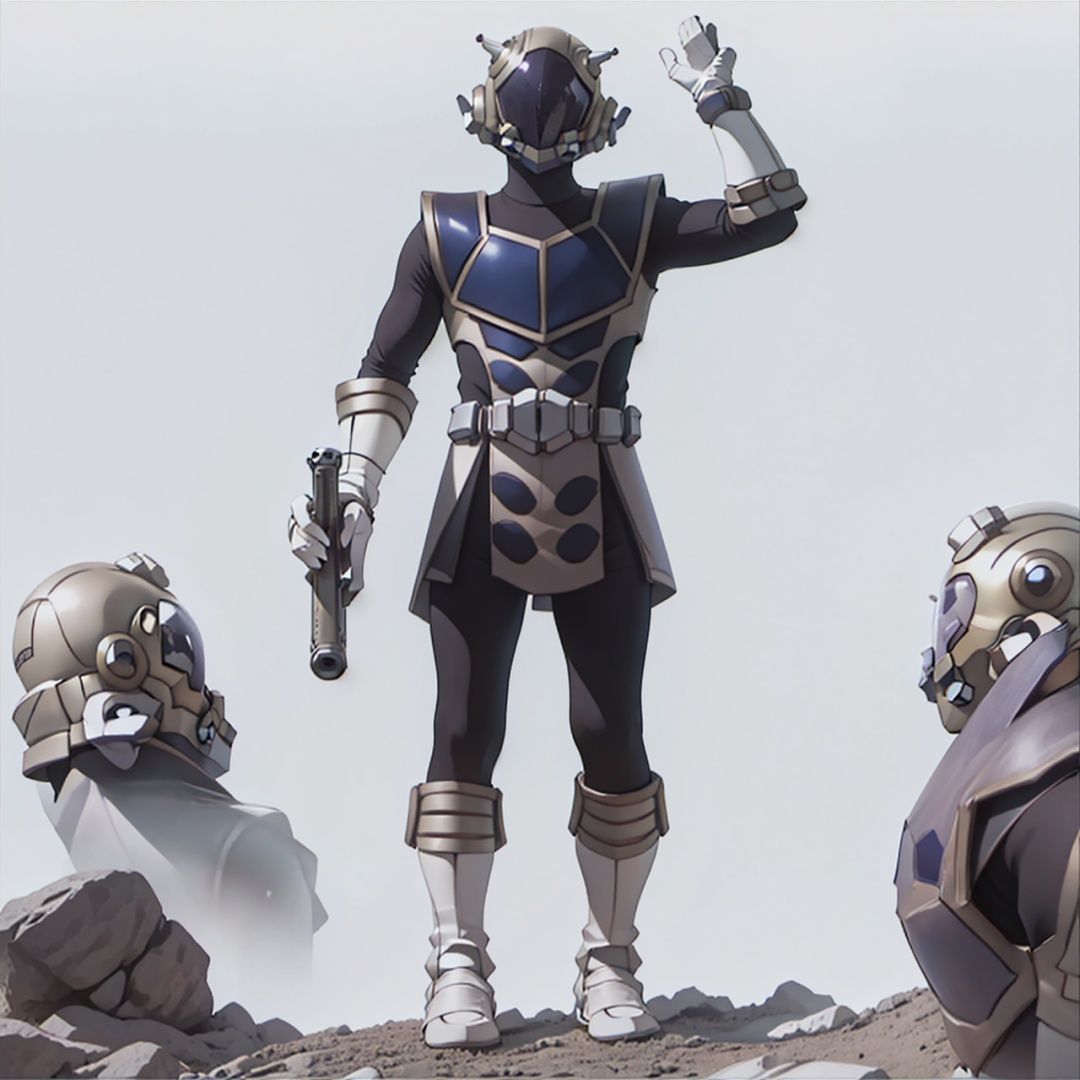 (masterpiece:1.3), (the best quality:1.2), (super fine illustrations:1.2), (Masterpiece), high quality, high detail,((white background:1.2)), looking at viewer, (SOLO:1.4),outline,,simple background,full armor, white footwear, holding gun, weapon, gun,helmet,mask,cover,gauntlets,shoulder armor,armor,breastplate,robot,mecha, white gloves