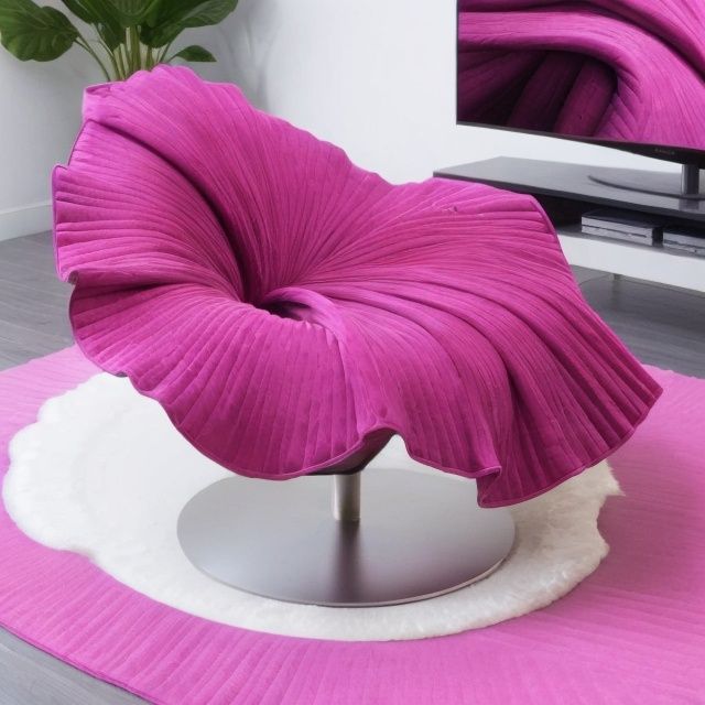 Bloom Swivel Easy Chair in a modern livingroom by Architech1904 on Tensor.Art