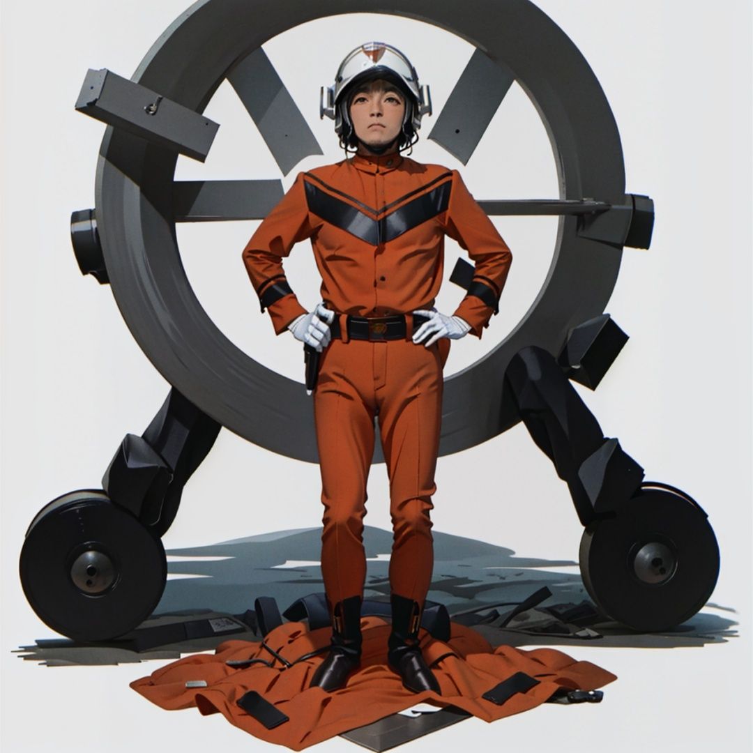 (masterpiece:1.3), (the best quality:1.2), (super fine illustrations:1.2), (Masterpiece), high quality, high detail,((white background:1.2)), looking at viewer, (SOLO:1.4),outline,,simple background,collar, choker,belt,boots,emblem,military uniform,logo,pants,armor,uniform,bodysuit,choker,belt pouch, jacket, collar, helmet, gloves, fingerless gloves, belt, logo