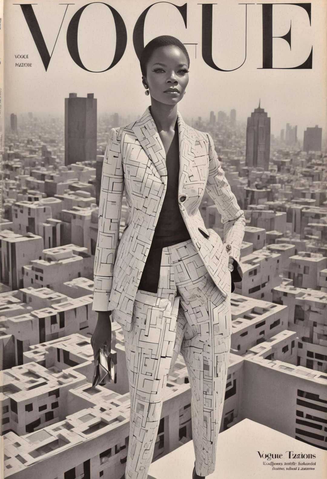 She african geometric patterns,  monochrome elegance,  sharp contrasts on Tensor.Art