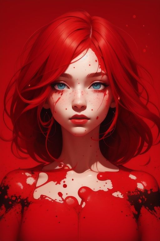 a girl,  illustration,  cover art on Tensor.Art