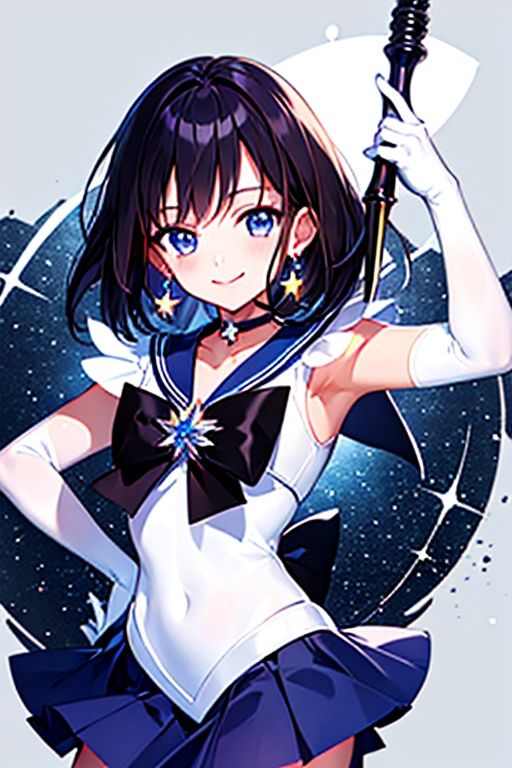 solo,  1girl,  sailor saturn on Tensor.Art