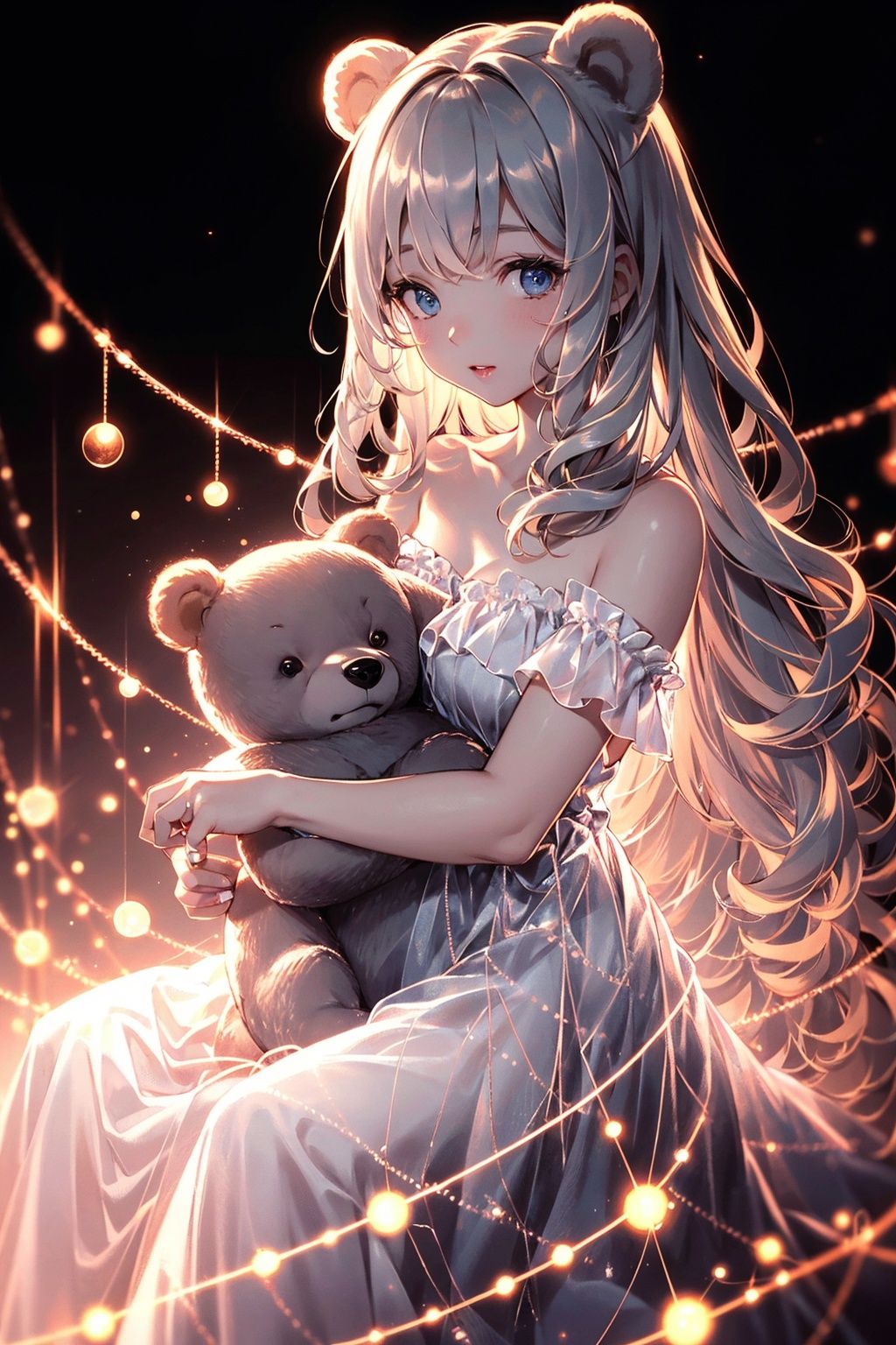 Best quality, 8k,cg,bear,1girl